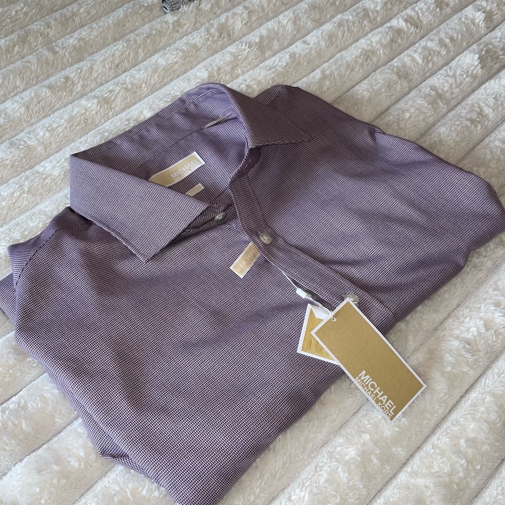 NWT Michael Kors Purple Dress Shirt Elegant Design